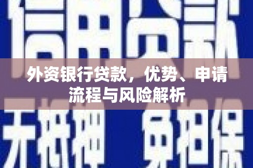 醴陵外资银行贷款，优势、申请流程与风险解析