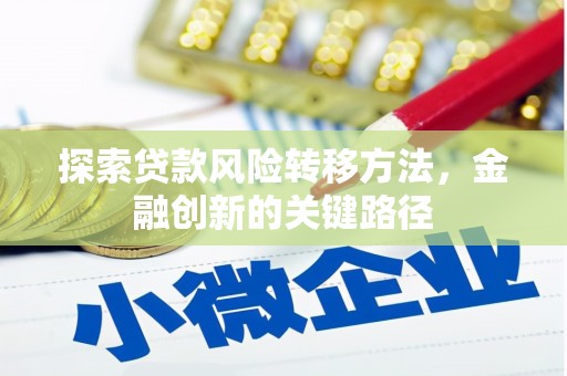 醴陵探索贷款风险转移方法，金融创新的关键路径
